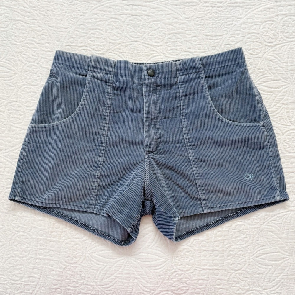 RARE Vintage Ocean Pacific Men's Blue Corduroy Shorts